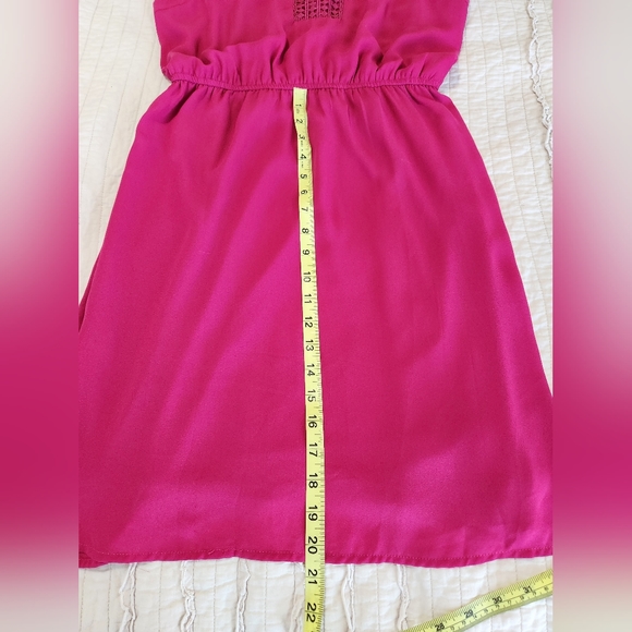 Pixley Women's Modified A-Line Dress with Elastic Waist, Pink, Size M - Picture 8 of 8